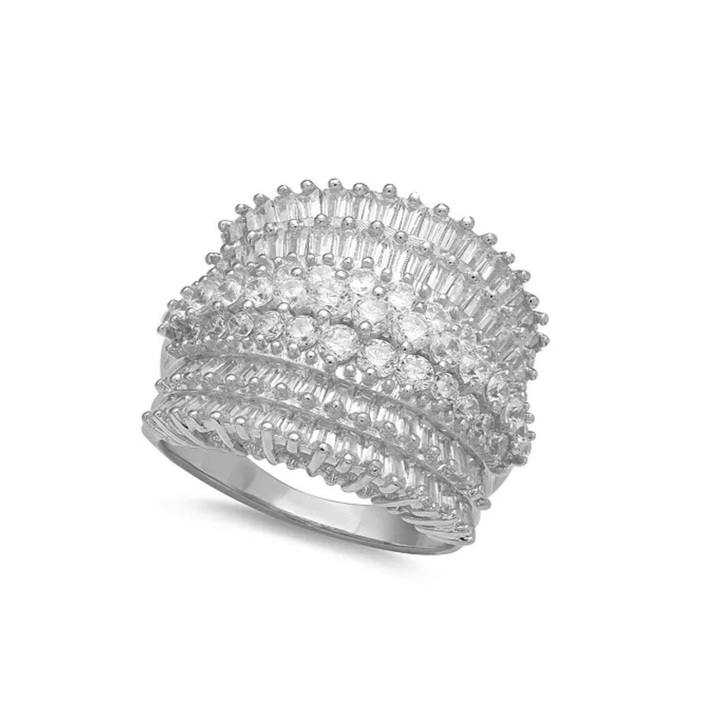 Giani Bernini Silver Multi-Row CZ Statement Ring 6
Cubic Zirconia